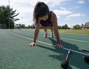 Image of person doing a push up.
