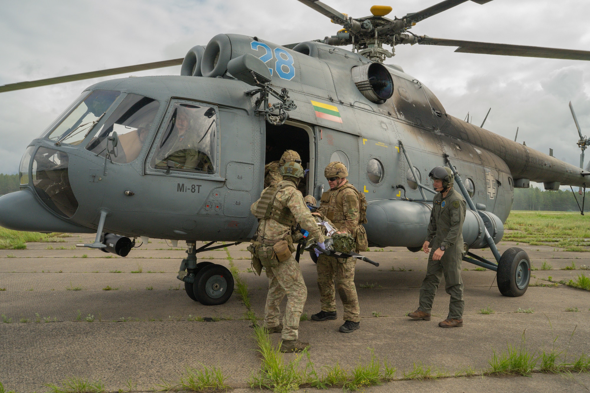 U.S. Airmen with the 193rd Special Operations Medical Group Detachment 1 participate in Exercise Strong Shield 26-2 in Lithuania, June 8-14, 2026.