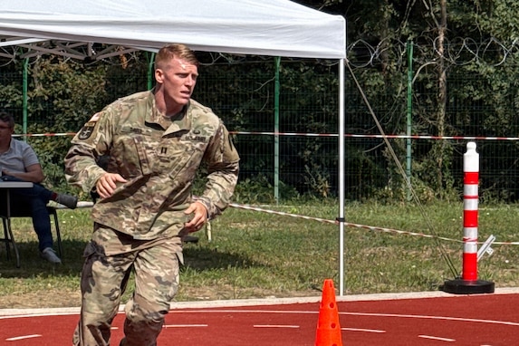 U.S. Army Reserve Capt. Tyler Davis participates in the combined obstacle course during the Interallied Confederation of Reserve Officers Military Competition (CIOR MILCOMP), Romania. August 2 – August 8, 2026.The CIOR MILCOMP is a three-day team competition consisting of NATO and Partnership for Peace nations. 
(U.S. Army Reserve courtesy photo)