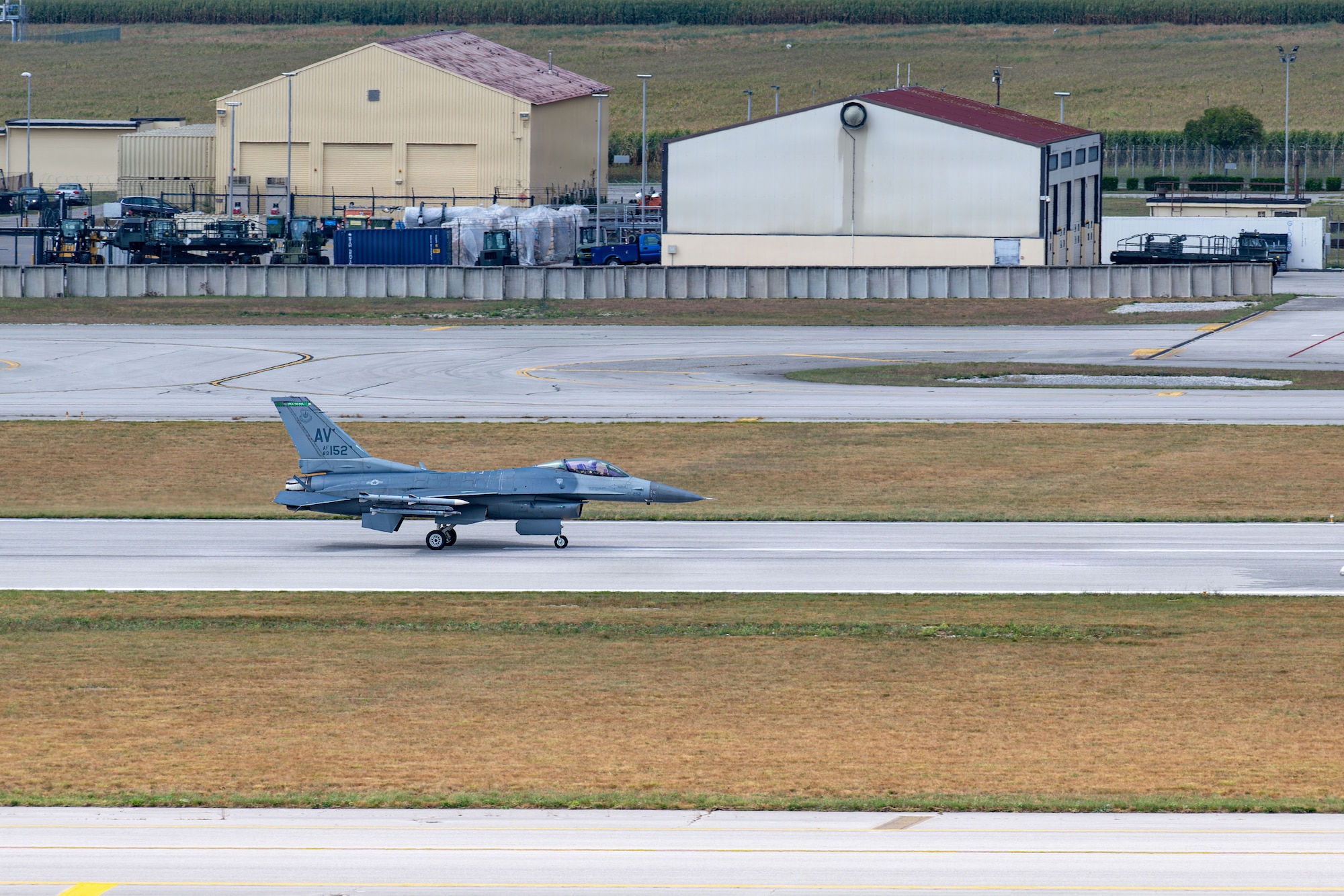 A jet taxis
