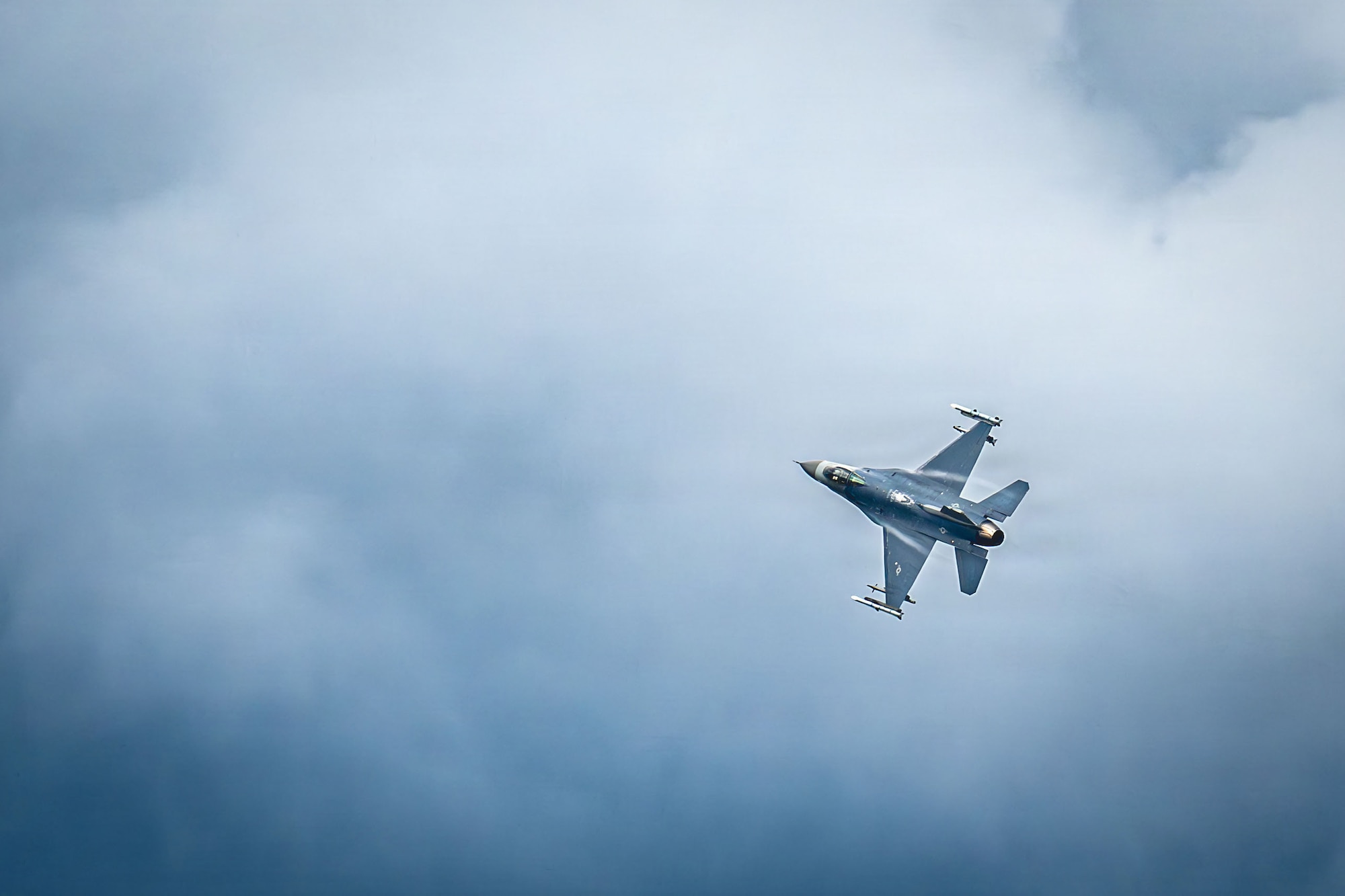 A jet flys