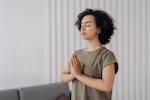 Woman meditating