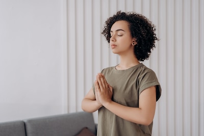 Woman meditating