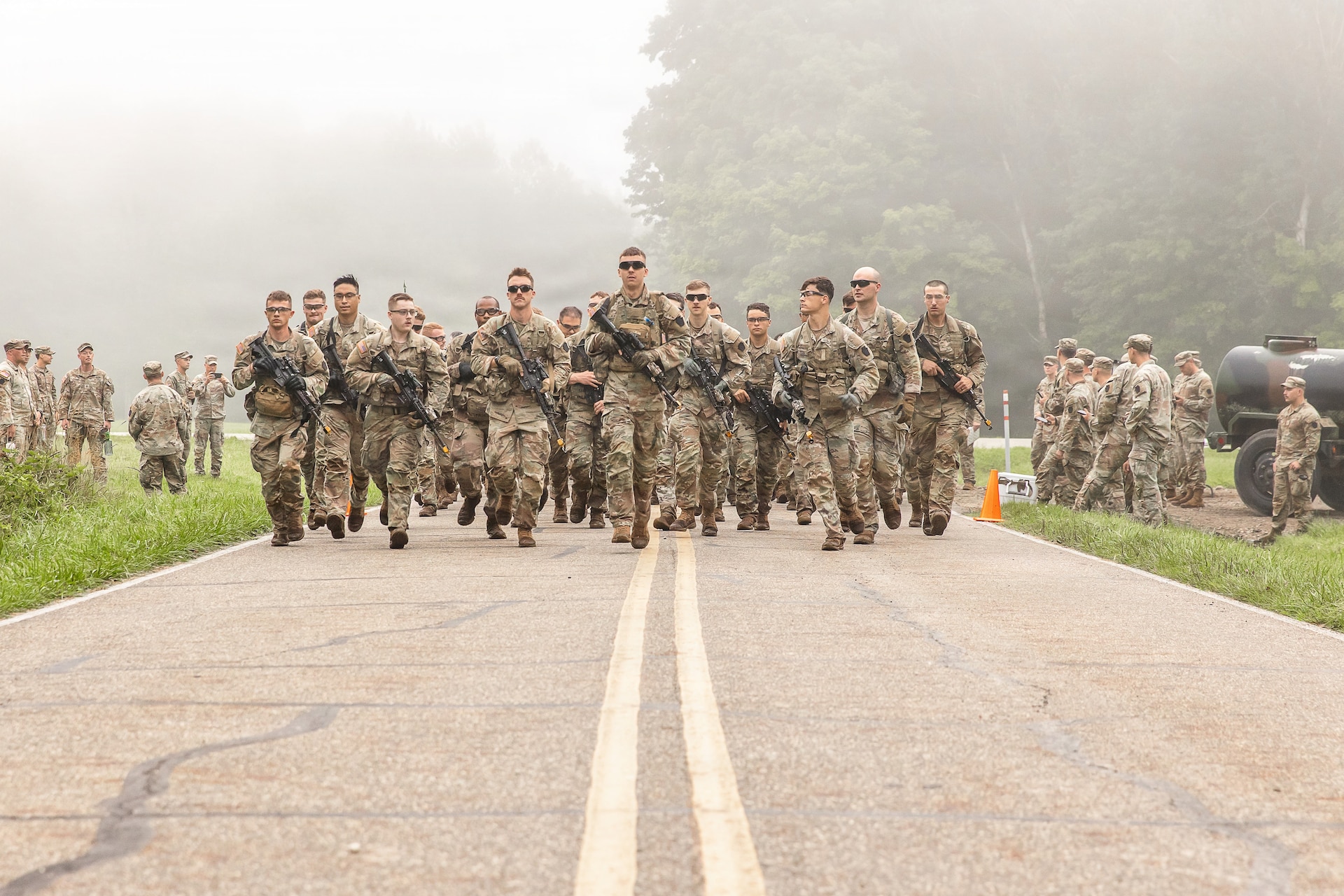 Soldiers from 1st Battalion, 112th Infantry Regiment, 56th Mobile Brigade Combat Team competed in the battalion’s first-ever Bayonet Challenge Aug. 14 and 15 at Camp James A. Garfield, Ohio. (U.S. Army National Guard photo by Staff Sgt. Jonathan Campbell)