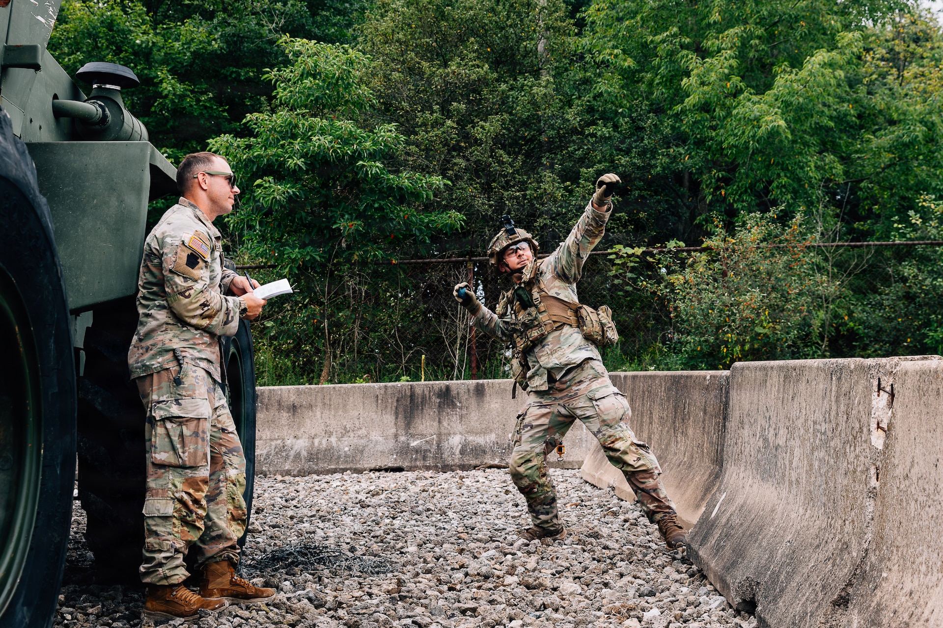 Soldiers from 1st Battalion, 112th Infantry Regiment, 56th Mobile Brigade Combat Team competed in the battalion’s first-ever bayonet challenge Aug. 14 and 15 at Camp James A. Garfield, Ohio. (U.S. Army National Guard photo by Staff Sgt. Jonathan Campbell)