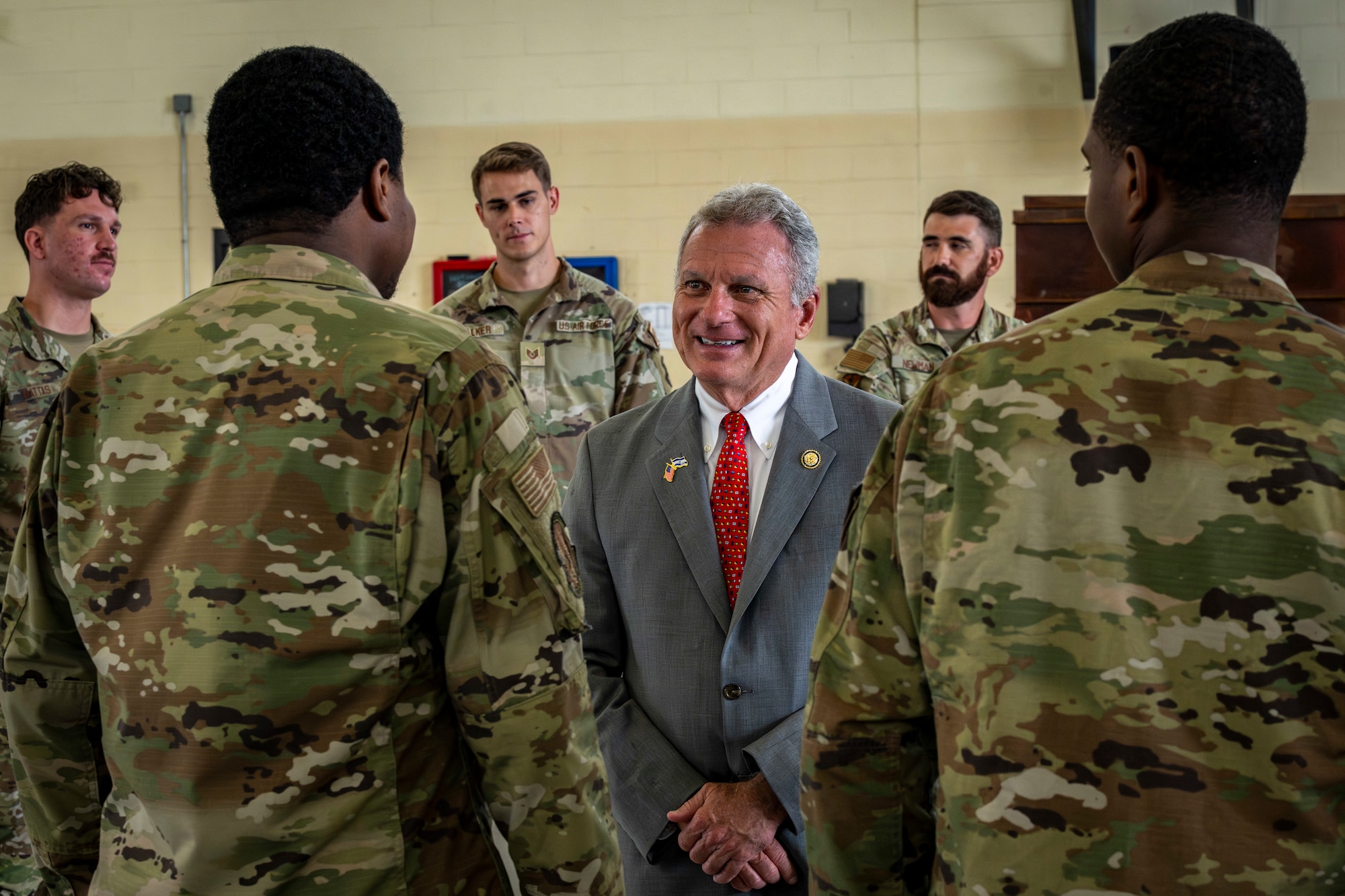 Representative for Georgia’s 1st congressional district, meets with Airmen