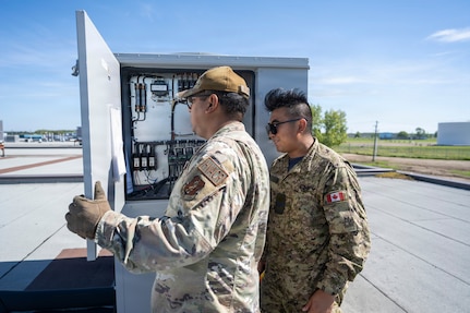 U.S. Air National Guard Airmen assigned to the 124th Civil Engineer Squadron, Idaho Air National Guard, complete infrastructure projects during a deployment for training at Canadian Forces Base Cold Lake, Alberta, Canada, Aug. 15-29, 2026.