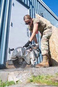 U.S. Air National Guard Airmen assigned to the 124th Civil Engineer Squadron, Idaho Air National Guard, complete infrastructure projects during a deployment for training at Canadian Forces Base Cold Lake, Alberta, Canada, Aug. 15-29, 2026.