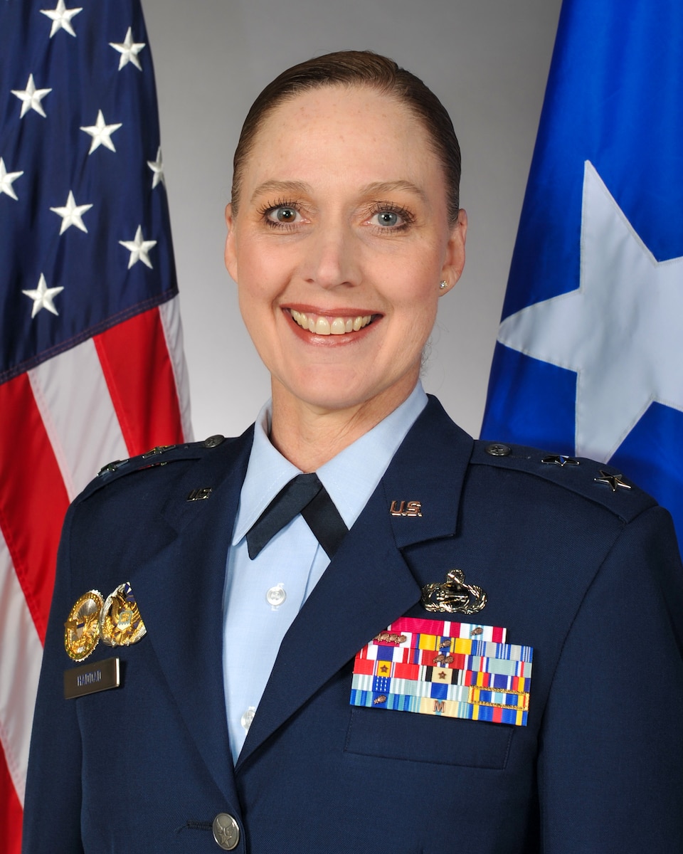 This is the official portrait of Maj. Gen. Mary-Kathryn Haddad.