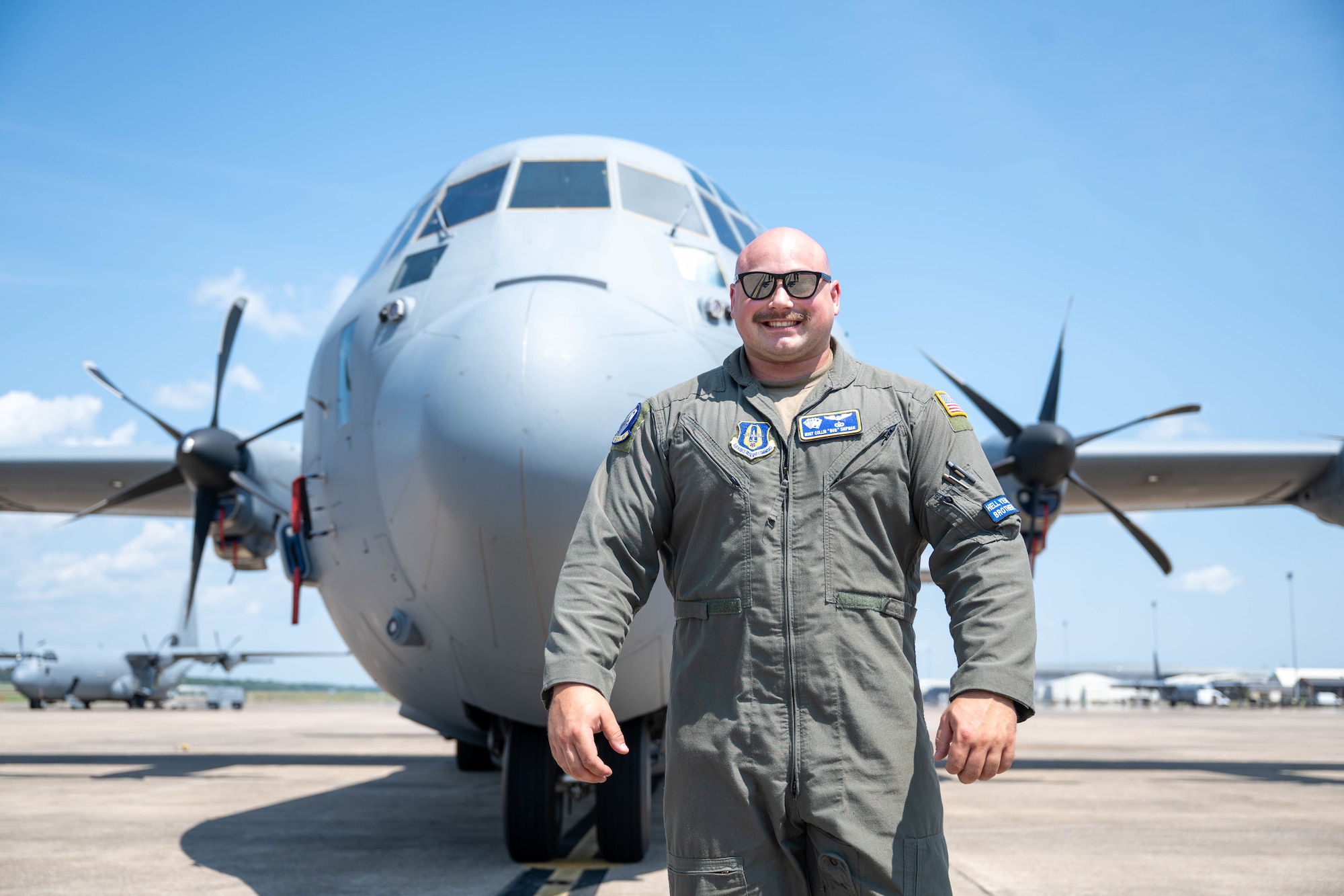 An Airman poses for a photo.