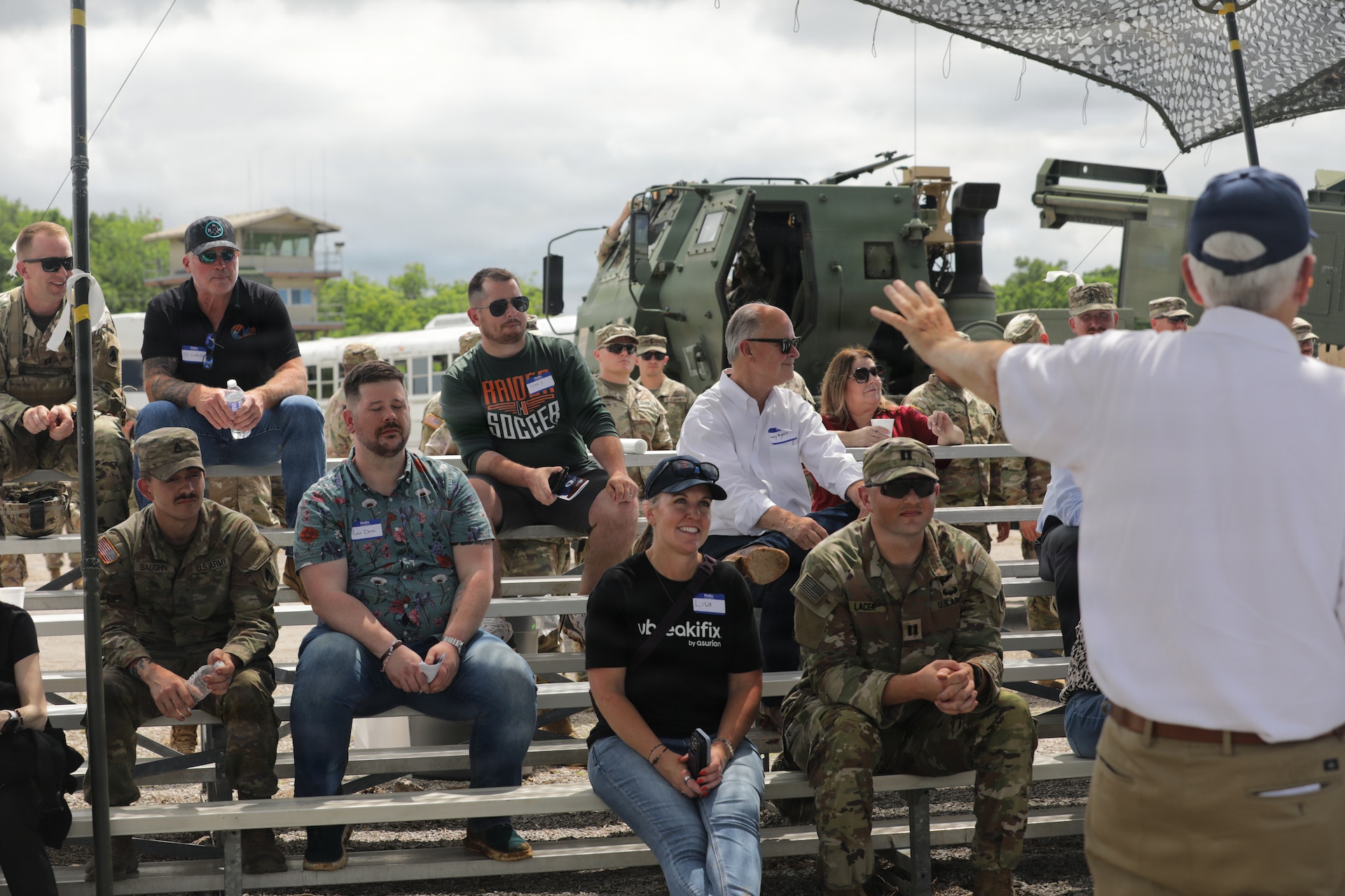 Kentucky Army National Guard Soldiers with the 38th Infantry Division Artillery host civilian employers during an Employer Support of the Guard and Reserve Boss Lift at Fort Knox, Kentucky, June 12, 2026.