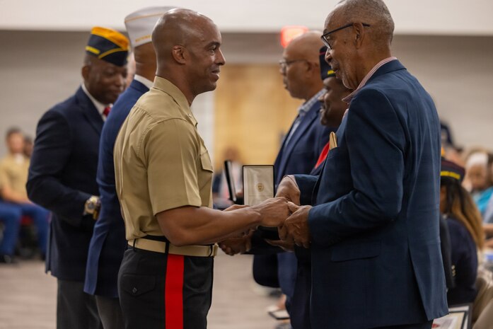 Montford Point Marines honored during Congressional Gold Medal ceremony at Camp Johnson