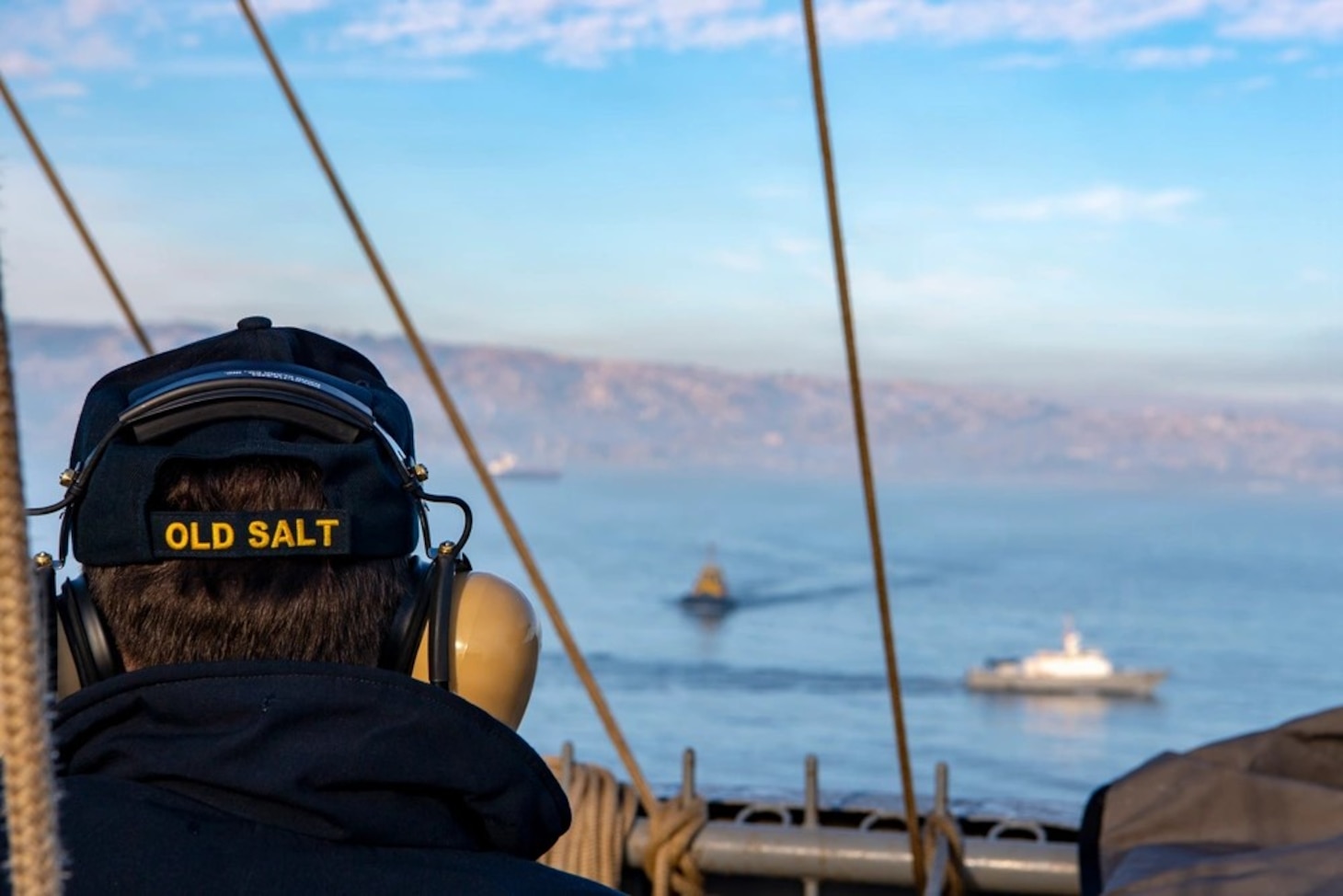 Nimitz Sailor Stands Watch