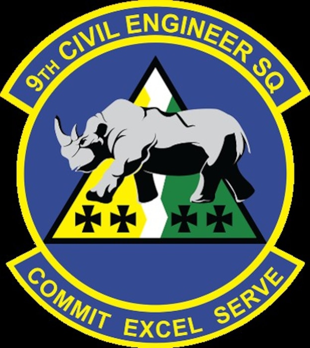 9th Civil Engineering Squadron Emblem