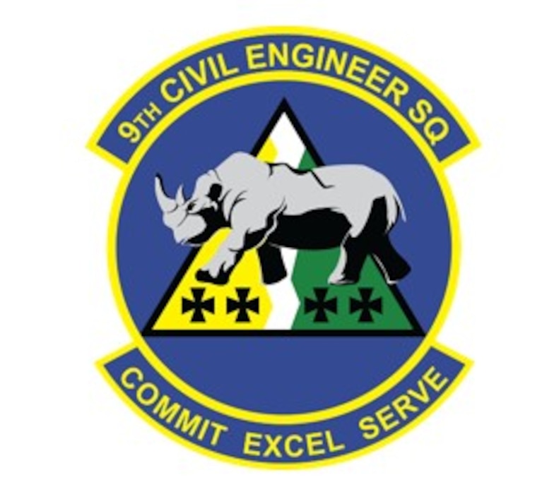 9th Civil Engineering Squadron Emblem