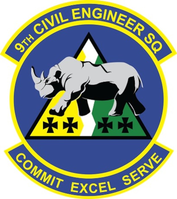 9th Civil Engineering Squadron Emblem