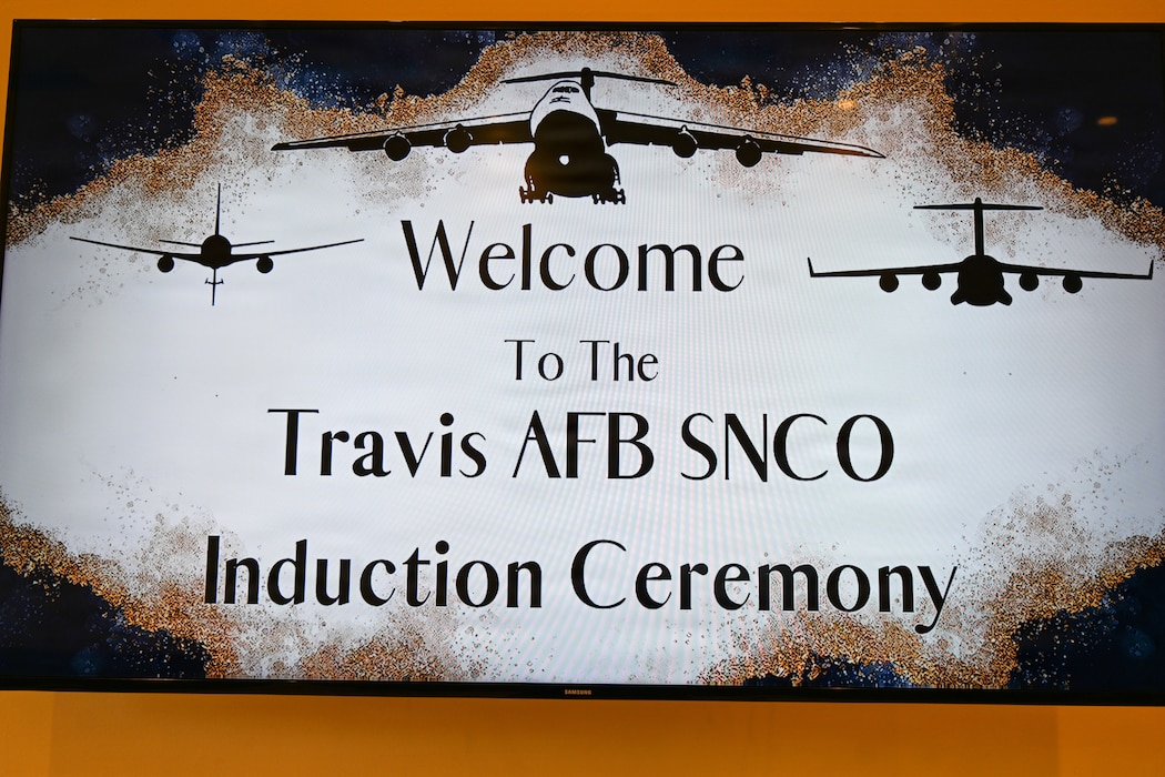 Welcome sign for SNCO Induction ceremony