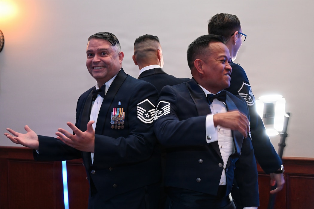 Master Sgts. pose for video