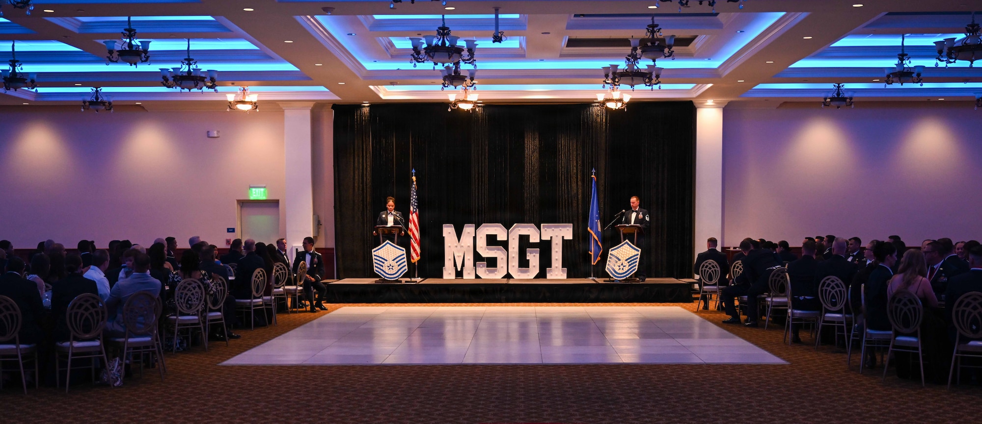 Stage with Master Sergeant sign