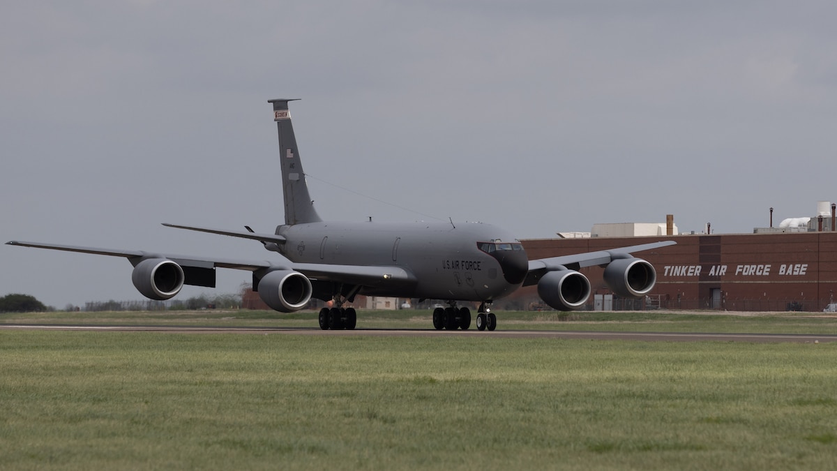 Aircraft landing on runway