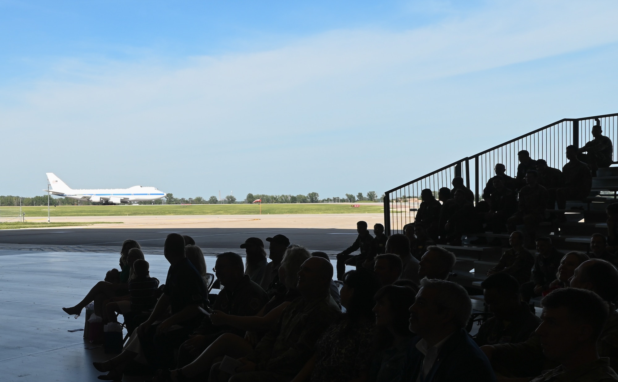 An E-4B Nightwatch taxis during the 334th Combat training squadron activation on Offutt Air Force Base, Nebraska, Aug. 28, 2026.