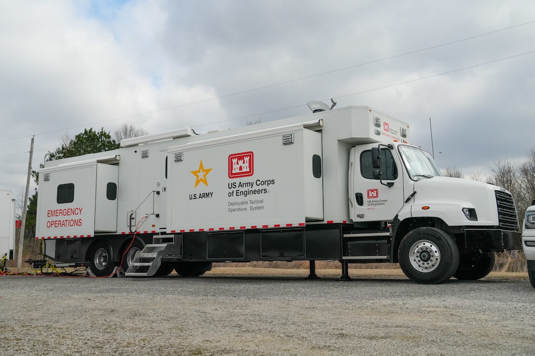 A tactical operations struck sits parked.