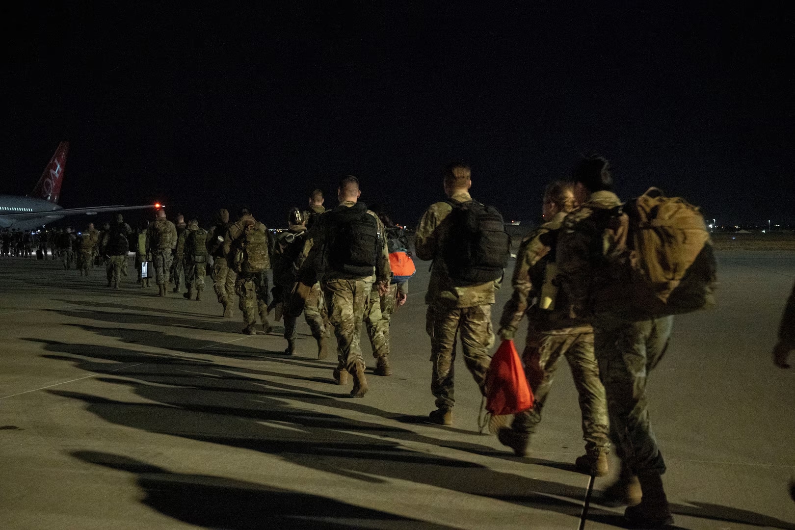 Members of the 140th Wing depart to the Pacific region for a three-month deployment from Buckley Space Force Base, Aurora, Colorado, Jan. 10, 2026.