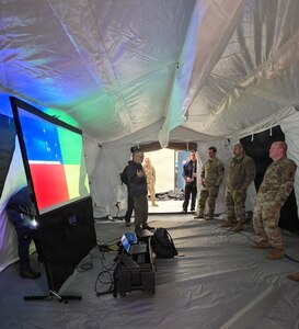 Airmen assigned to the 111th Contingency Response Squadron conduct training during the unit’s first scheduled drill weekend Jan. 29, 2026, at Fairchild Air Force Base, Washington.
