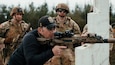 Sgt. 1st Class Chuck Riegel, a U.S. Army Marksmanship Unit instructor, trains Soldiers assigned to the 25th Infantry Division during M7 rifle training at Schofield Barracks, Hawaii, Jan. 21, 2026.
