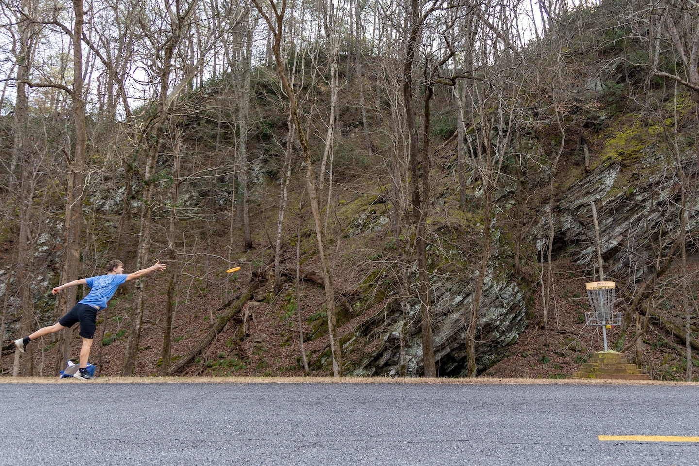 Man playing Disc Golf
