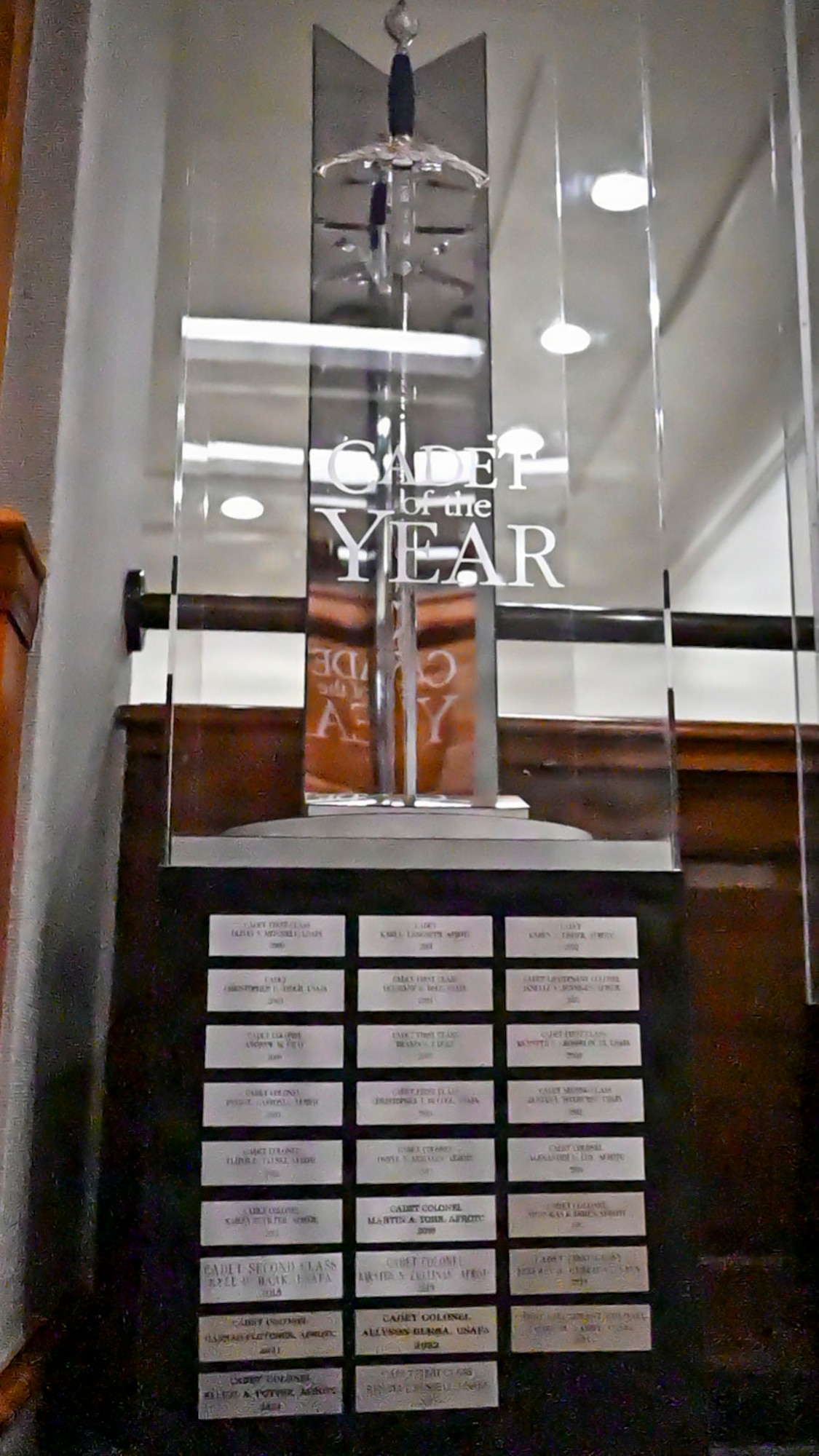 The Cadet of the Year award is sponsored by the Royal Air Squadron, a private organization comprised of British citizens who are aviation enthusiasts.