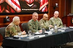 Lt. Gen. Joseph Clearfield, Commander of U.S. Marine Corps Forces, Central Command and chairman of the Cessation of Hostilities Supervisory Committee, speaks during a bilateral engagement with senior Lebanese Armed Forces leaders at MacDill Air Force Base, Florida, January 29, 2026. The engagement focused on sustained military to military dialogue, coordination, and structured engagement in support of the Cessation of Hostilities framework, commonly referred to as the Mechanism.