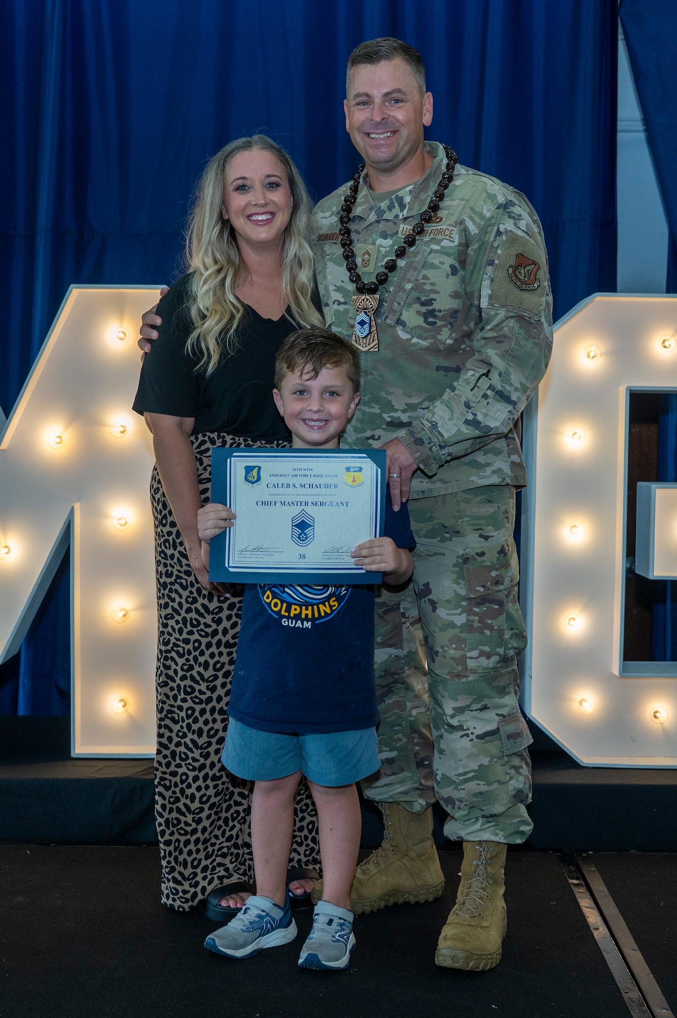 The event, attended by Airmen, family and friends, recognized the dedication and leadership of the Airmen who have been selected for the highest enlisted rank in the Air Force.