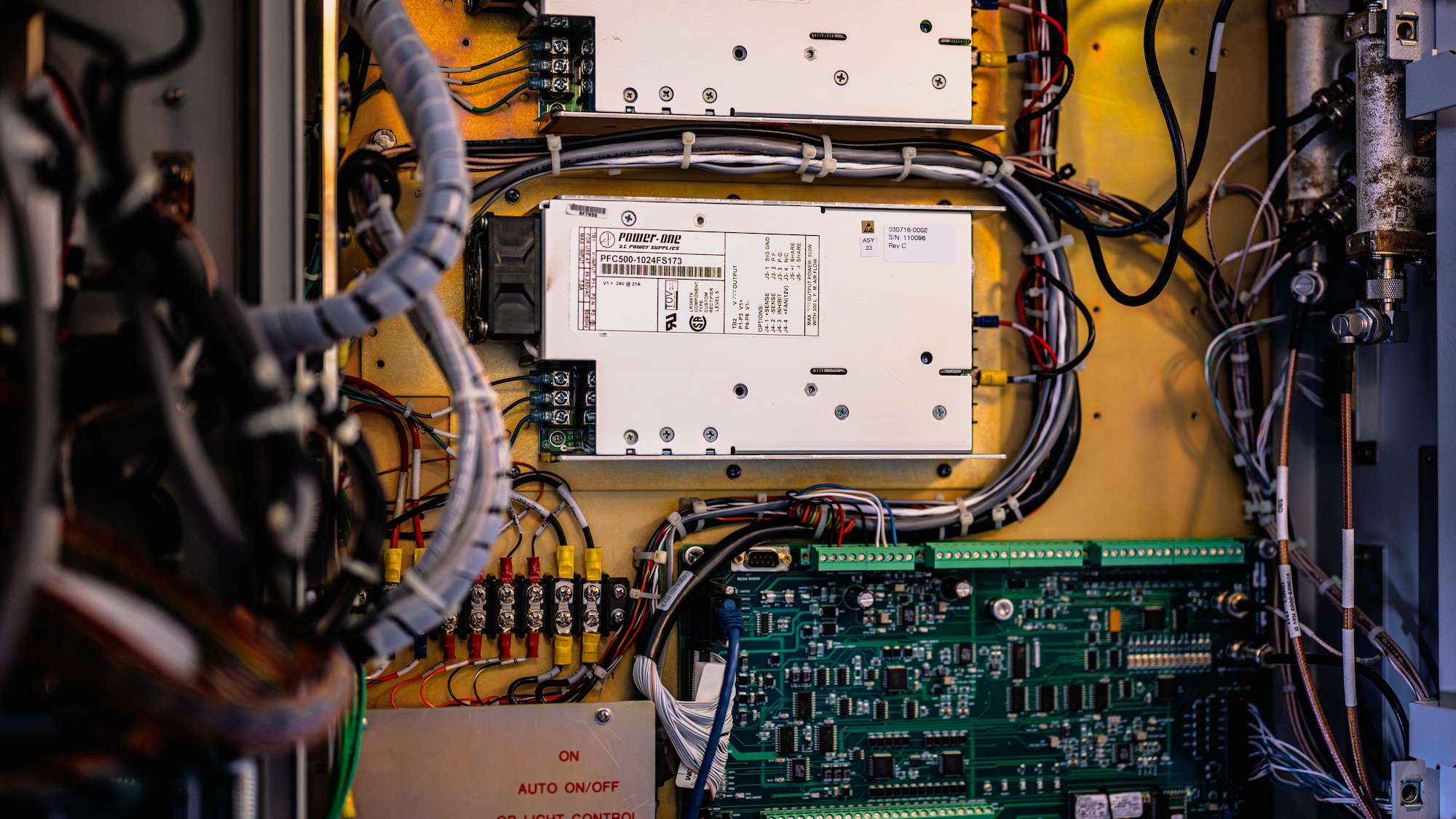 Electrical control cabinet is opened