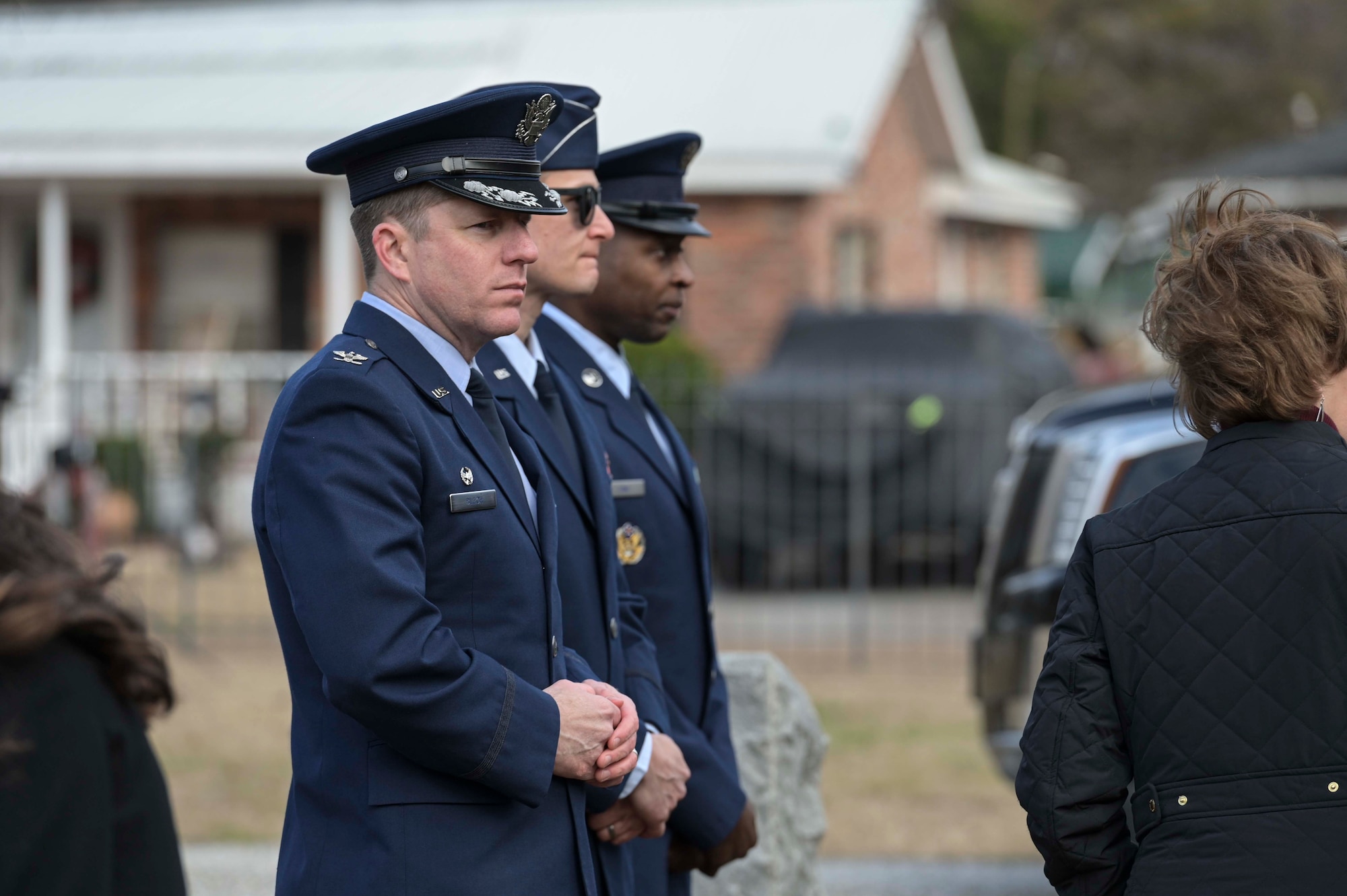Leadership from Columbus AFB attended the ceremony to pay respects to Smith, a former prisoner of war and local civic leader.