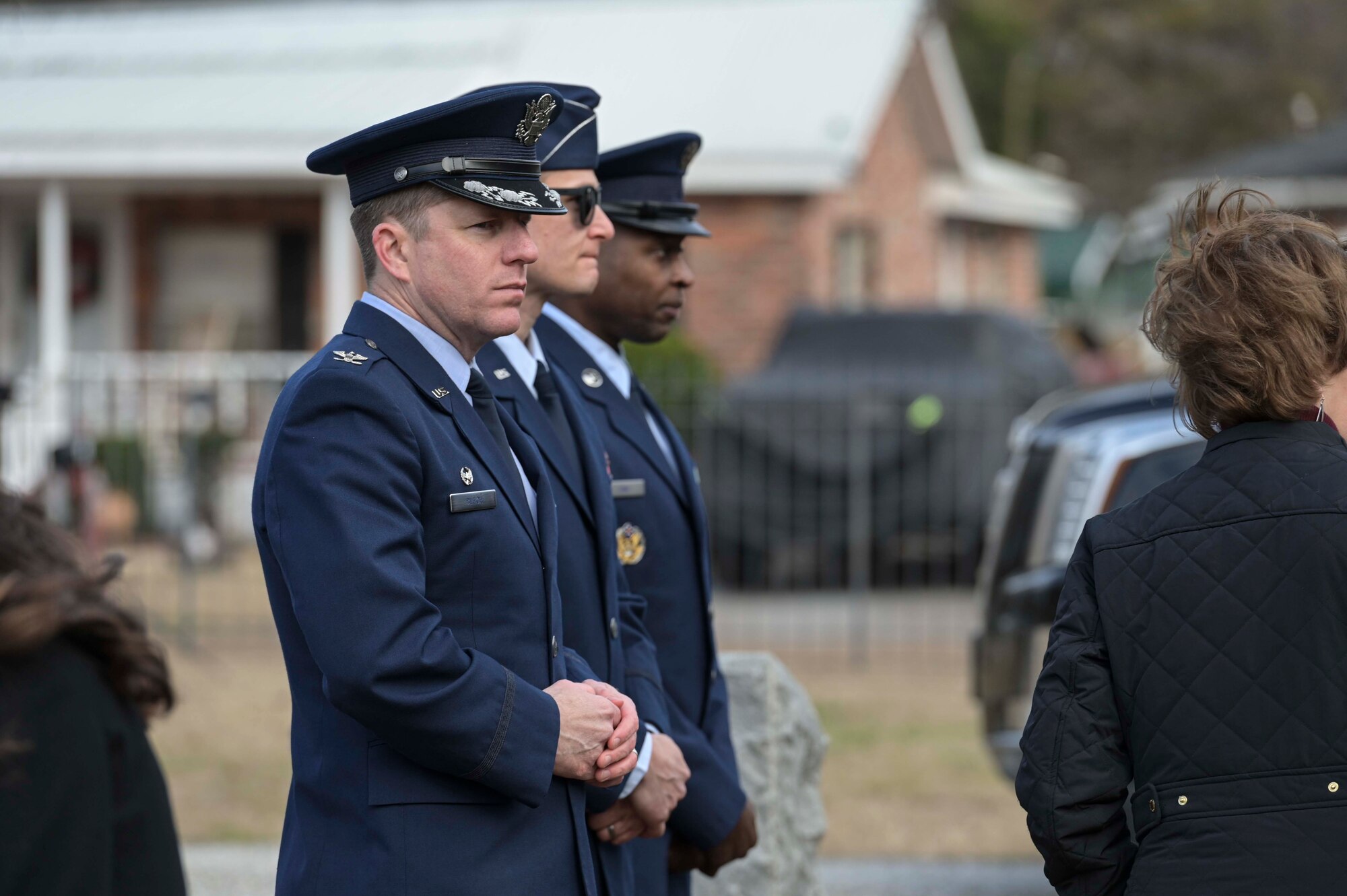 Leadership from Columbus AFB attended the ceremony to pay respects to Smith, a former prisoner of war and local civic leader.