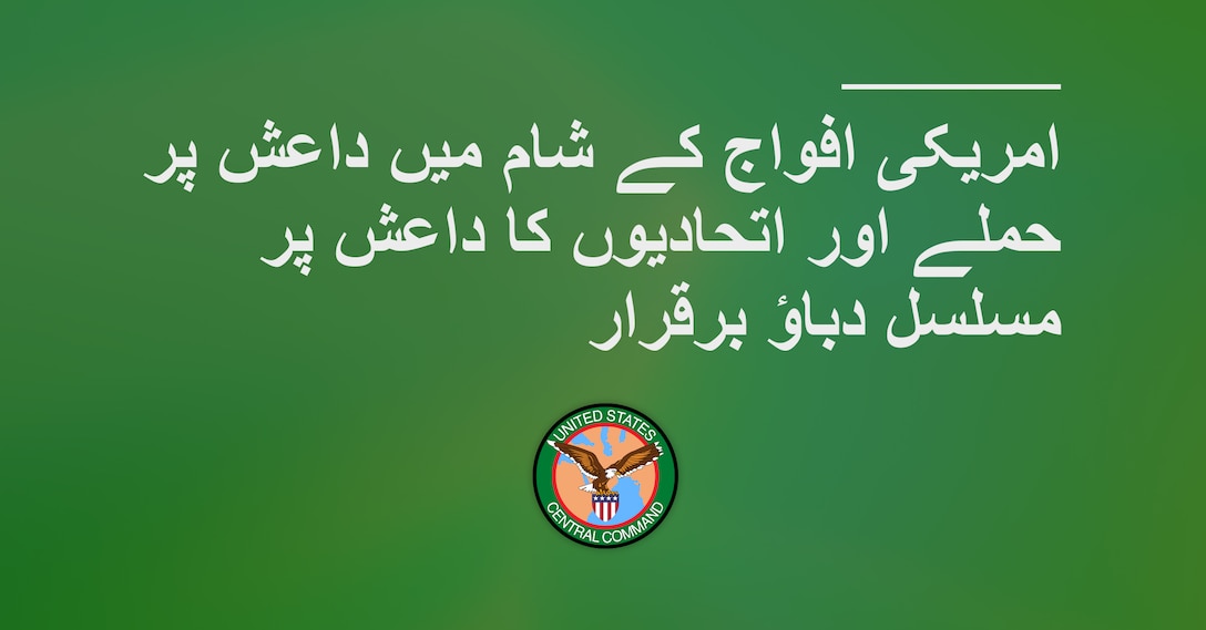 U.S. Forces Strike ISIS Targets in Syria as Partners Sustain Pressure