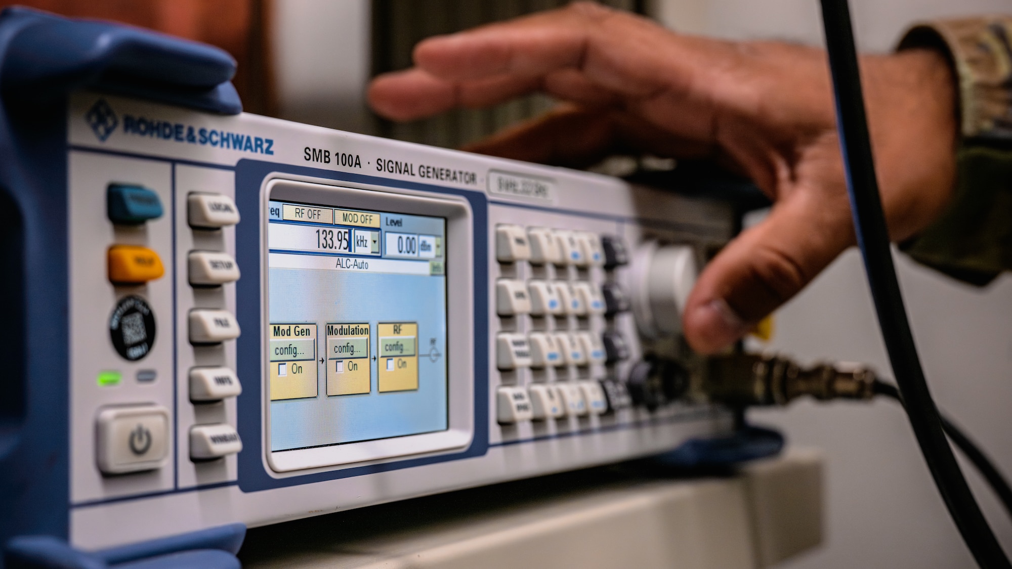 Buttons pushed on signal generator