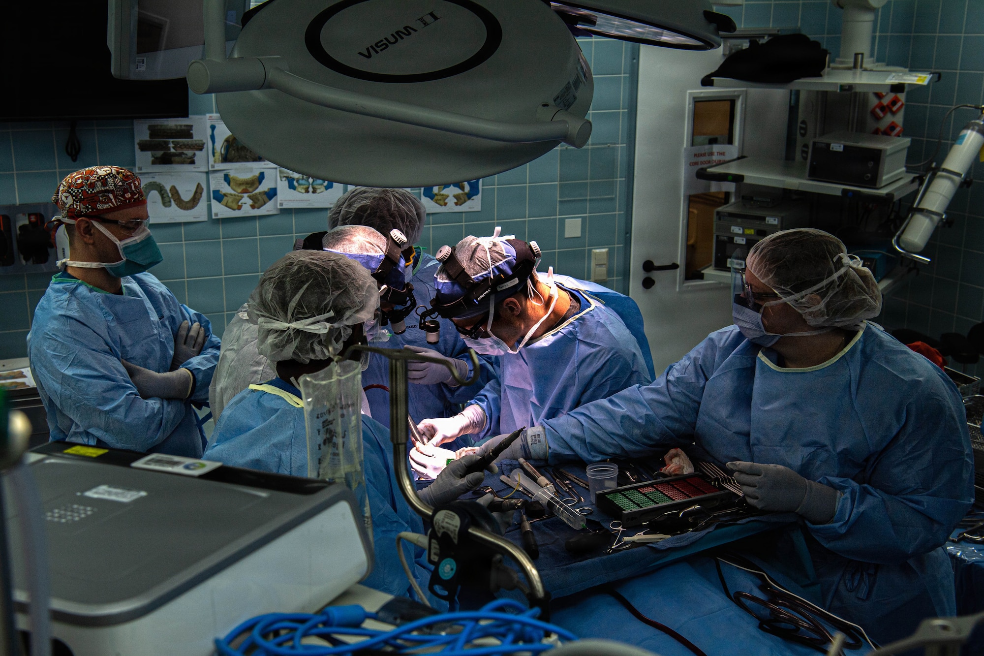 U.S. Air Force Airmen assigned to the 86th Dental Squadron conduct bilateral sagittal split osteotomy surgery at Landstuhl Regional Medical Center, Germany, Jan. 29, 2026.