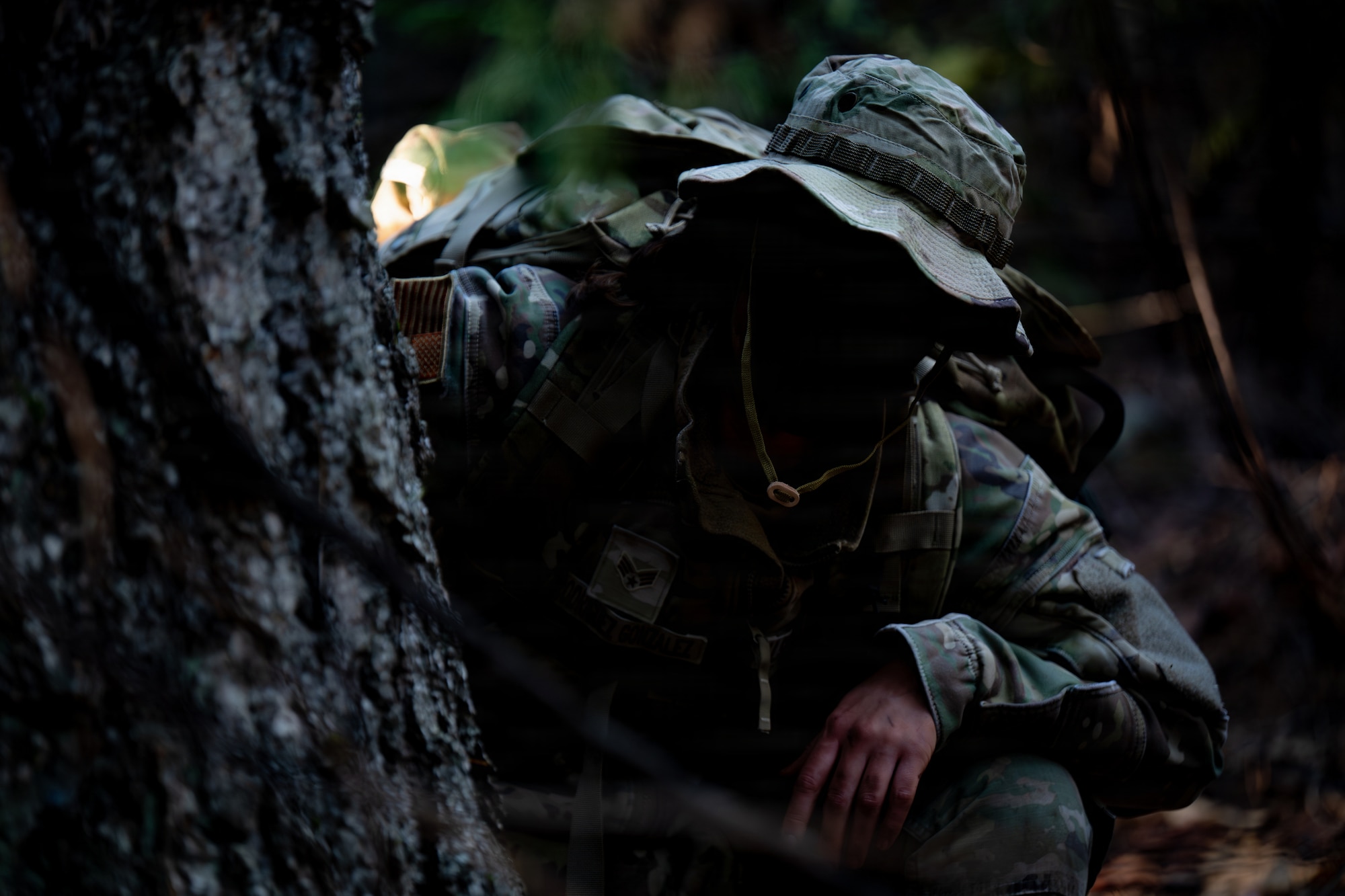Airman practices tactical evasion.