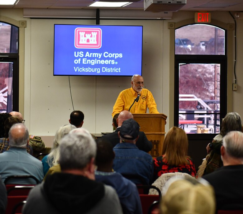The U.S. Army Corps of Engineers (USACE) Vicksburg District held a christening ceremony on Feb. 4 to officially welcome a new floating plant crew boat to its fleet. The Vessel Crew Boat BISHOP is a 44-by-14-foot aluminum crew transfer vessel designed to support the Dredge Jadwin. With a 28-passenger capacity, the boat will ferry personnel and supplies along the Mississippi River, enhancing operational efficiency and mission readiness. It is named for Charles Lewis Bishop, Sr. who worked for the Vicksburg District for 27 years.