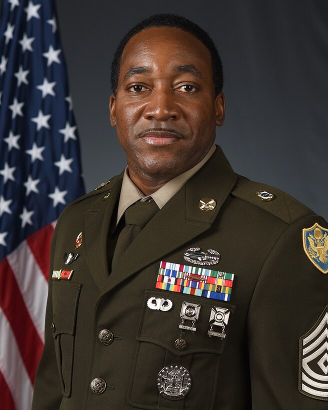 Portrait of DINFOS Acting CSM, 1SG Gerald T. Woods