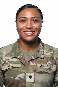 Spc. Azaria Hill will compete in the two-woman bobsled during the 2026 Winter Olympics.