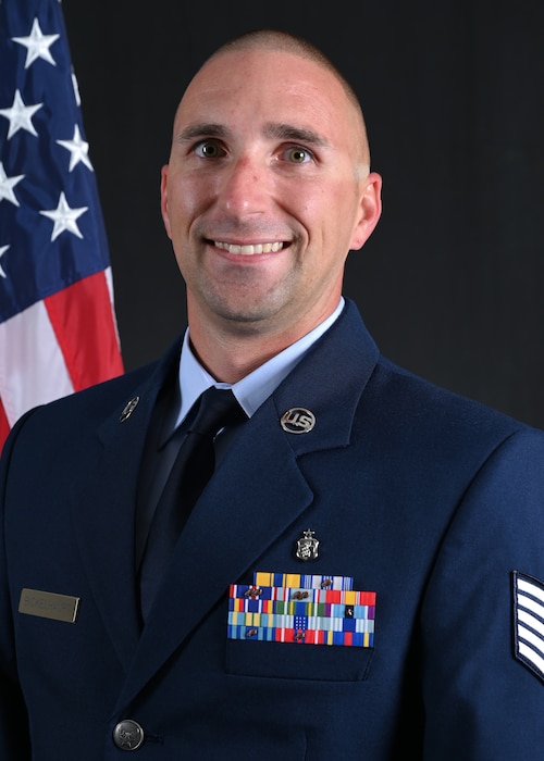 This is the official portrait of Tech. Sgt. Robert Bickelhaupt.