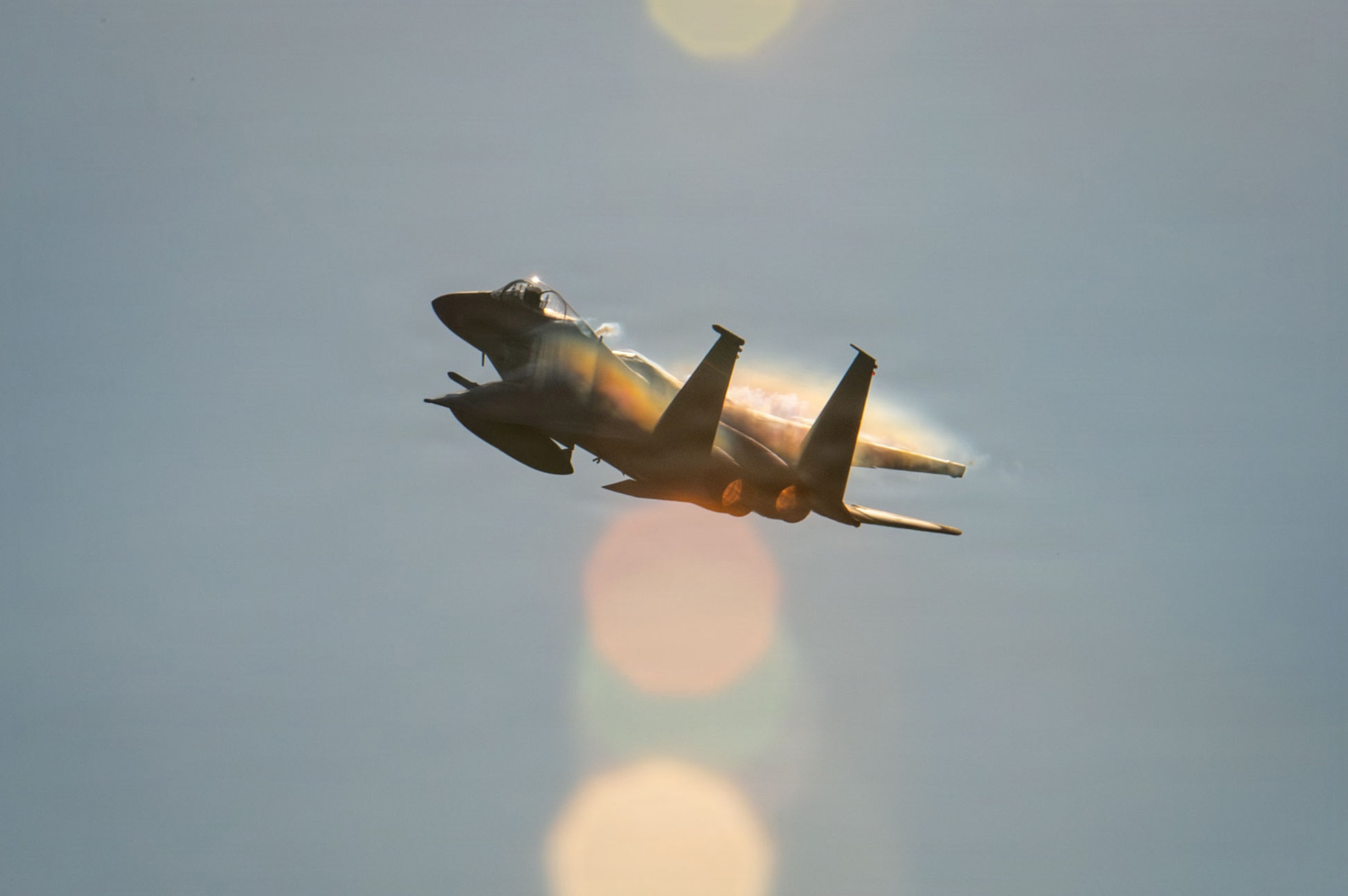 A U.S. Air National Guard F-15 Eagle from the 159th Fighter Wing, Louisiana Air National Guard, takes off during exercise Sentry Aloha 26-1 at Joint Base Pearl Harbor-Hickam, Hawaii, Jan. 27, 2026.
