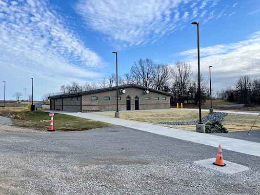 The exterior of a newly constructed 5,000-square-foot facility at Logistical Support Area Baker on Fort Knox, Kentucky, Dec. 22, 2025.

The U.S. Army Corps of Engineers, Louisville District managed the project, which provides permanent sanitation infrastructure for U. S. Army Cadet Command's annual Cadet Summer Training.