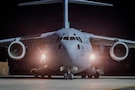 A U.S. Air Force C-17 Globemaster III aircraft taxis on a runway after arriving in the in the U.S. Central Command area of responsibility, Jan. 20, 2026.