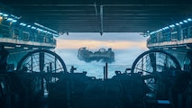 U.S. Navy Landing Craft, Air Cushion 48 with Assault Craft Unit 5, disembarks Wasp-class amphibious assault ship USS Boxer (LHD 4) during ship-to-shore operations in the Pacific Ocean, Feb. 5, 2026.