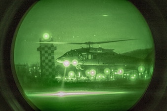 U.S. Army Soldiers assigned to 2nd Battalion, 2nd Aviation Regiment, 2nd Combat Aviation Brigade, 2d Infantry Division/ROK–U.S. Combined Division, alongside U.S. Army Special Forces Operational Detachment-Alpha and Republic of Korea Special Operations Forces, conduct combined air assault operations during day and night training, Feb. 2, 2026.