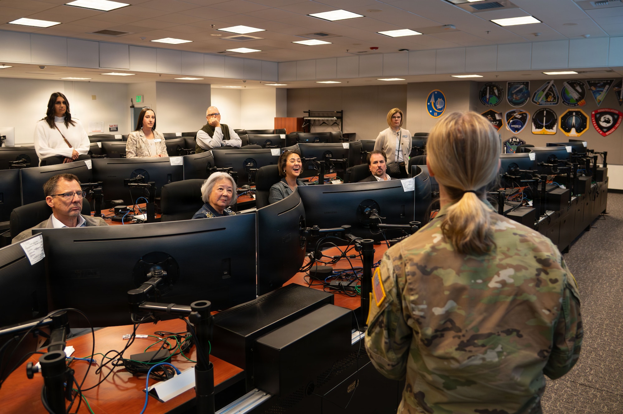 a person speaks to a crowd